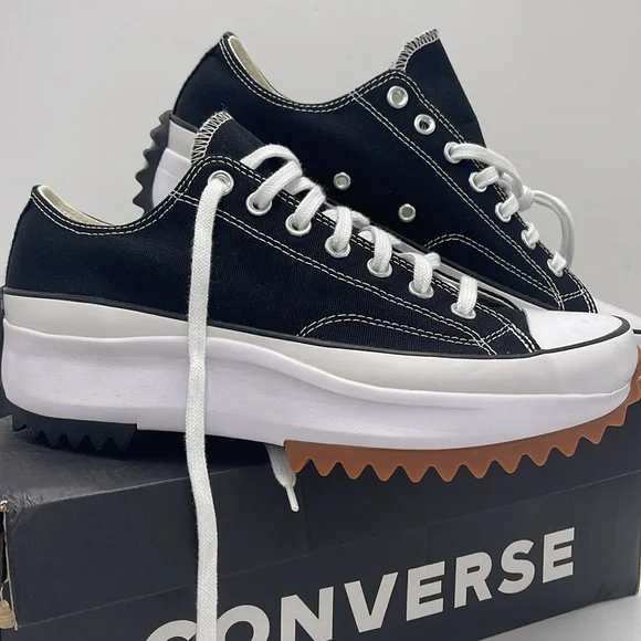 Converse Men’s RUN STAR HIKE OX BLACK/WHITE/GUM 168816C
Platforms Sneakers - Picture 7 of 16